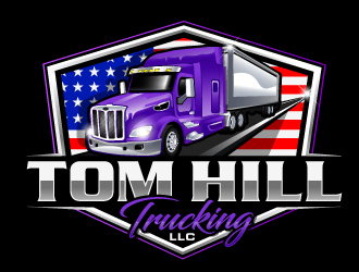 TOM HILL TRUCKING  LLC logo design by LucidSketch