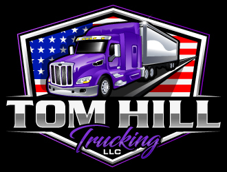 TOM HILL TRUCKING  LLC logo design by LucidSketch