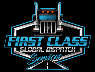 First Class Global Dispatch Services  logo design by Suvendu