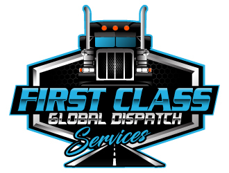 First Class Global Dispatch Services  logo design by Suvendu