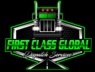 First Class Global Dispatch Services  logo design by Suvendu