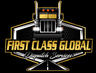 First Class Global Dispatch Services  logo design by Suvendu