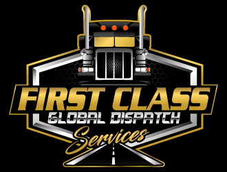 First Class Global Dispatch Services  logo design by Suvendu