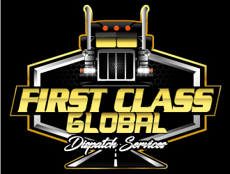 First Class Global Dispatch Services  logo design by Suvendu