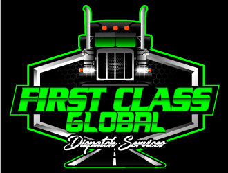 First Class Global Dispatch Services  logo design by Suvendu