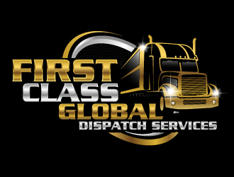 First Class Global Dispatch Services  logo design by Suvendu