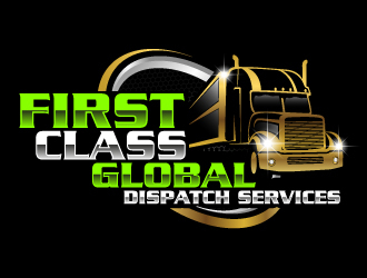 First Class Global Dispatch Services  logo design by Suvendu