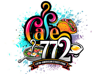 Cafe 772 logo design by REDCROW