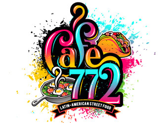 Cafe 772 logo design by REDCROW