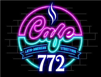 Cafe 772 logo design by REDCROW