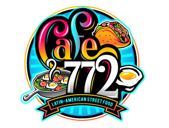 Cafe 772 logo design by REDCROW