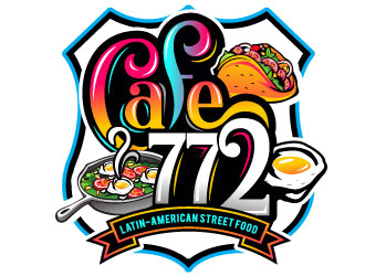 Cafe 772 logo design by REDCROW