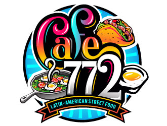 Cafe 772 logo design by REDCROW