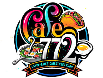 Cafe 772 logo design by REDCROW