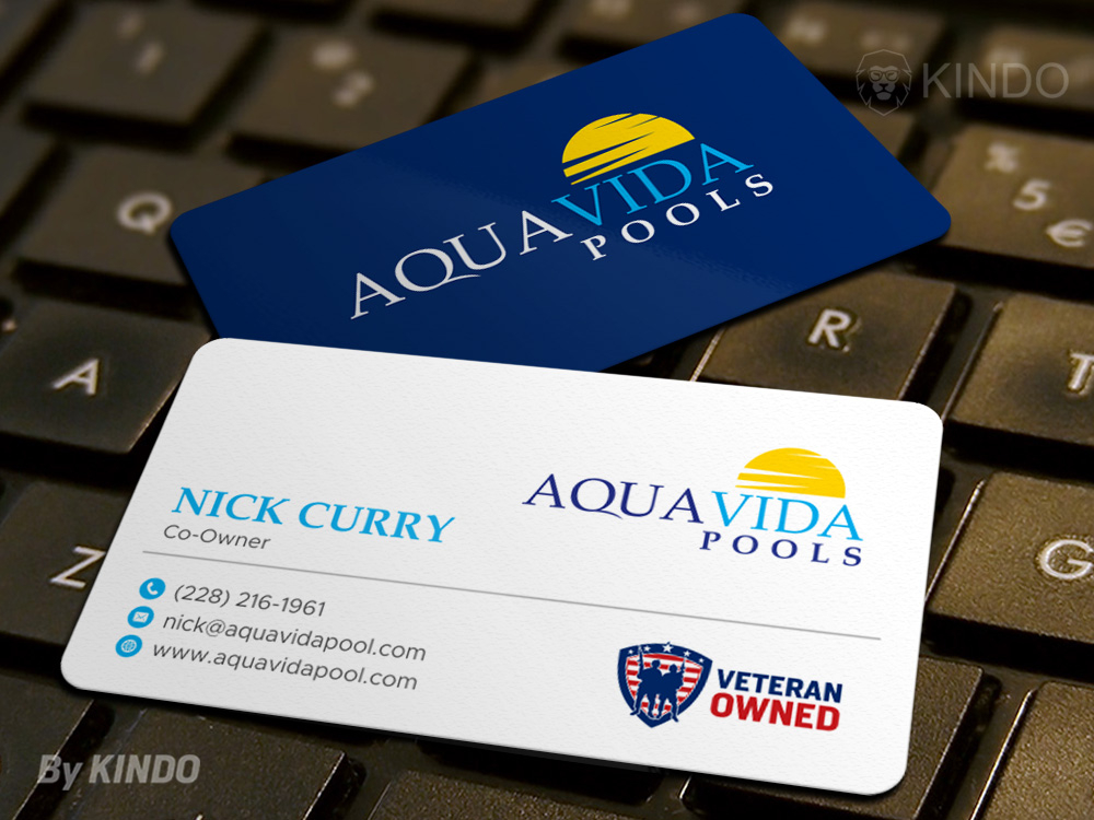 AquaVida Pools logo design by Kindo