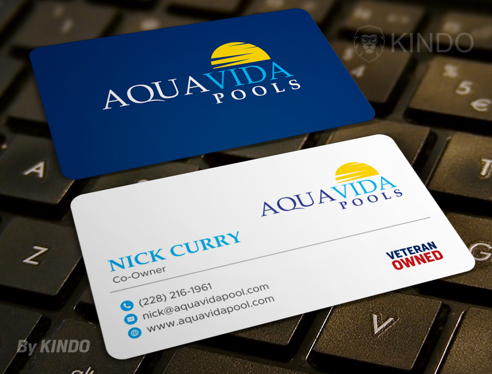 AquaVida Pools logo design by Kindo