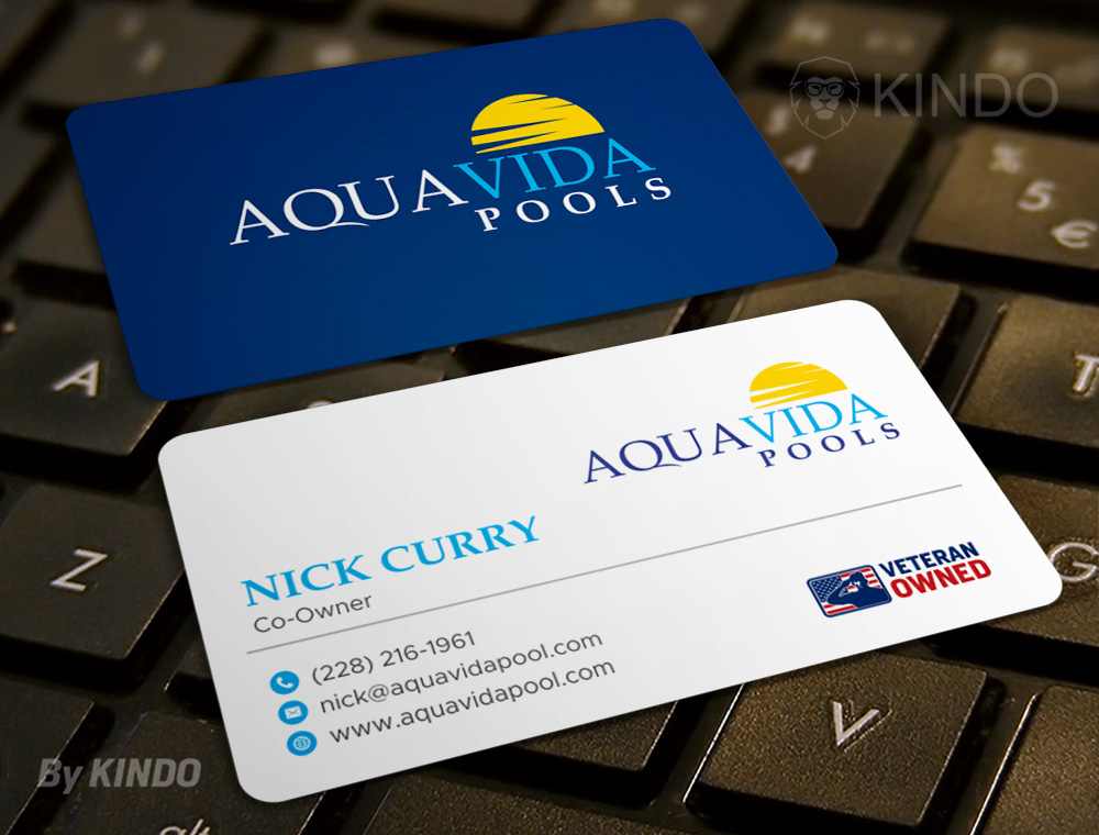 AquaVida Pools logo design by Kindo