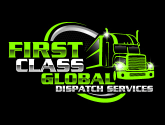 First Class Global Dispatch Services  logo design by Suvendu