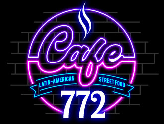 Cafe 772 logo design by REDCROW