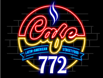 Cafe 772 logo design by REDCROW