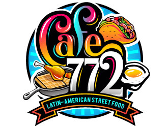 Cafe 772 logo design by REDCROW