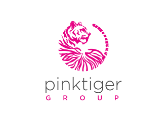 Pink Tiger Group logo design by M J