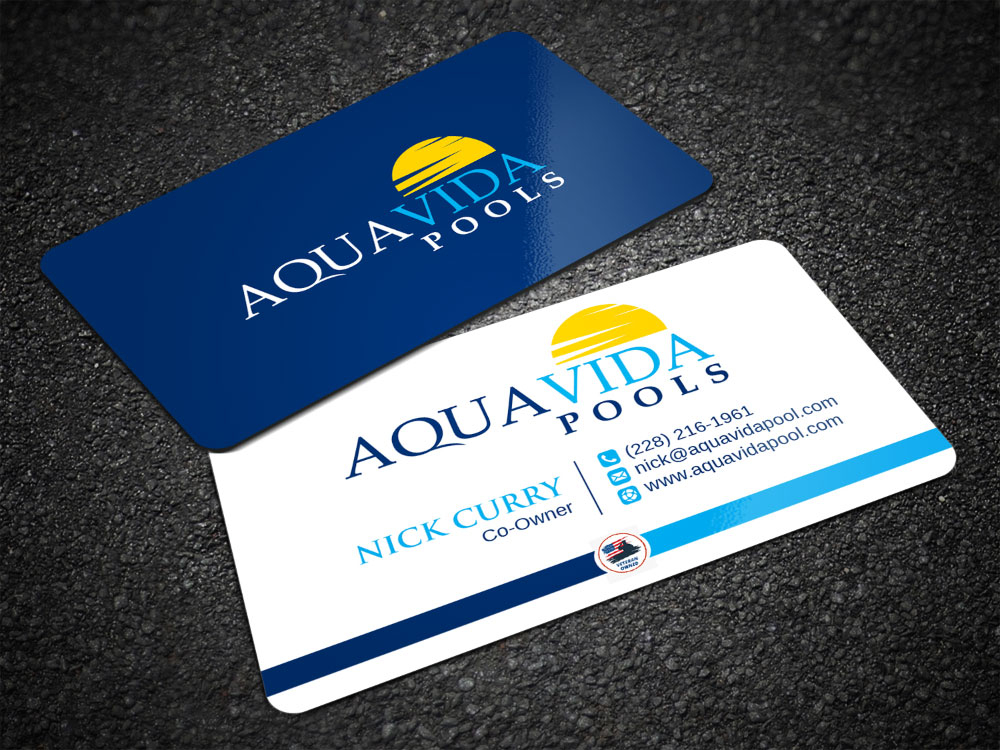 AquaVida Pools logo design by Boomstudioz