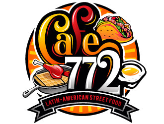 Cafe 772 logo design by REDCROW