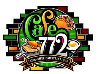 Cafe 772 logo design by REDCROW