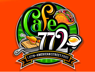 Cafe 772 logo design by REDCROW