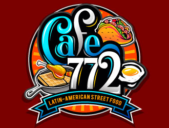 Cafe 772 logo design by REDCROW