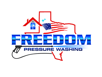 Freedom Pressure Washing logo design by 3Dlogos