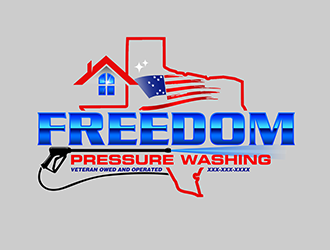 Freedom Pressure Washing logo design by 3Dlogos