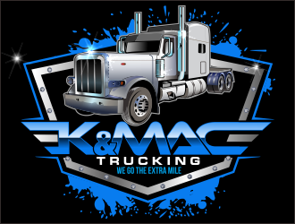 K & Mac Trucking Logo Design - 48hourslogo