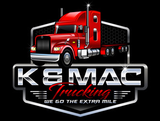 K & Mac Trucking Logo Design - 48hourslogo