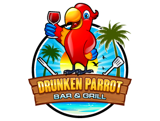 Drunken Parrot Bar & Grill Logo Design - 48hourslogo