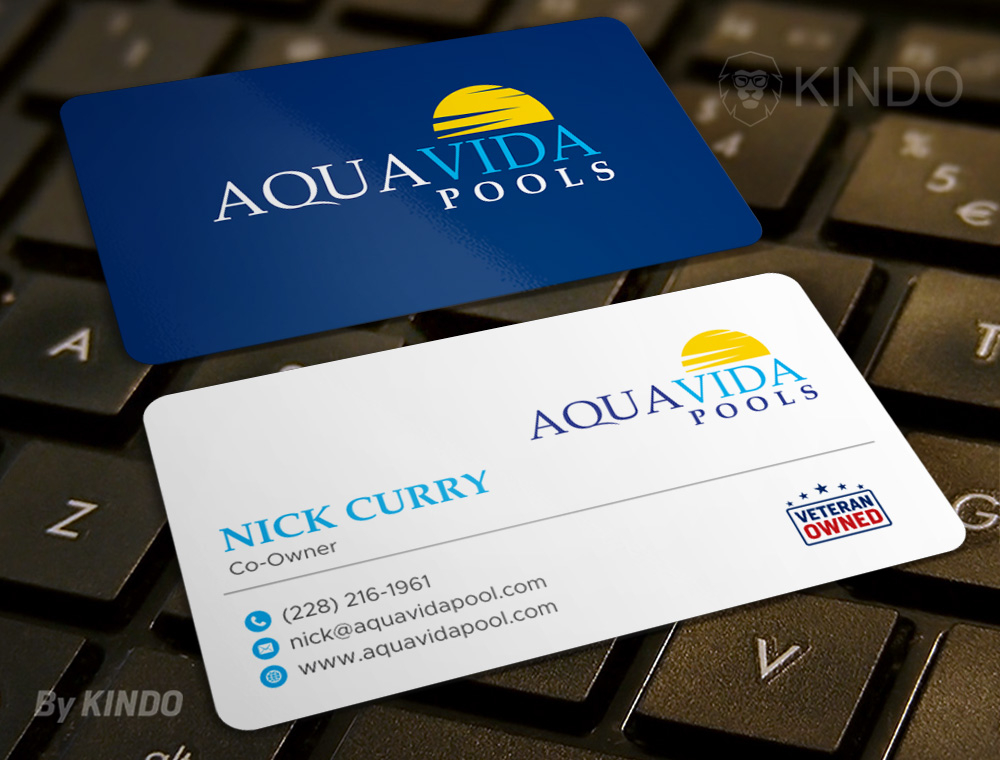 AquaVida Pools logo design by Kindo