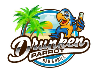 Drunken Parrot Bar & Grill Logo Design - 48hourslogo