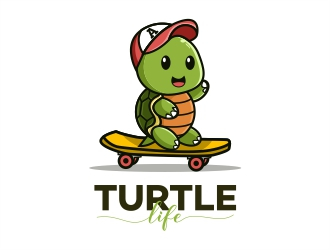 Turtle Life logo design by Alfatih05