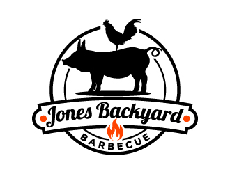 Jones backyard BBQ  logo design by sakarep