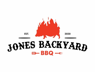 Jones backyard BBQ  logo design by Mardhi