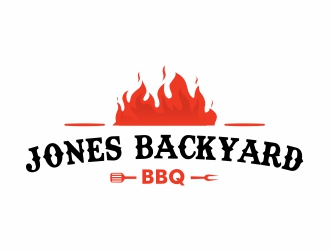 Jones backyard BBQ  logo design by Mardhi