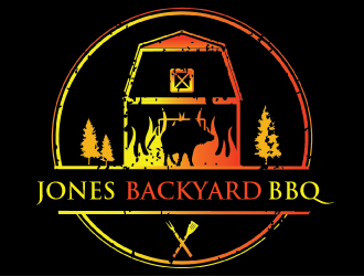 Jones backyard BBQ  logo design by ElonStark