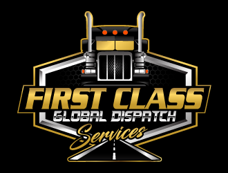 First Class Global Dispatch Services  logo design by Suvendu