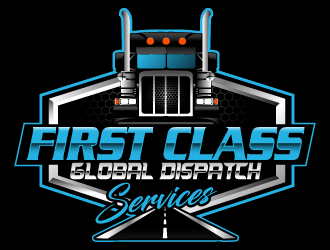 First Class Global Dispatch Services  logo design by Suvendu