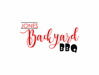 Jones backyard BBQ  logo design by giphone