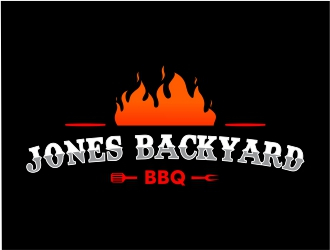 Jones backyard BBQ  logo design by Mardhi