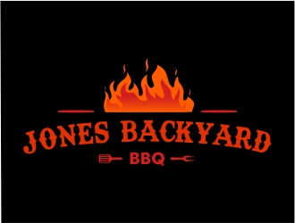 Jones backyard BBQ  logo design by Mardhi