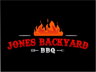 Jones backyard BBQ  logo design by Mardhi