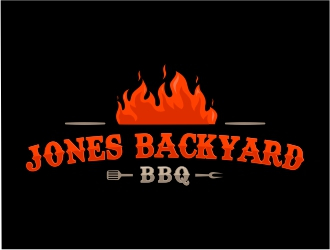 Jones backyard BBQ  logo design by Mardhi